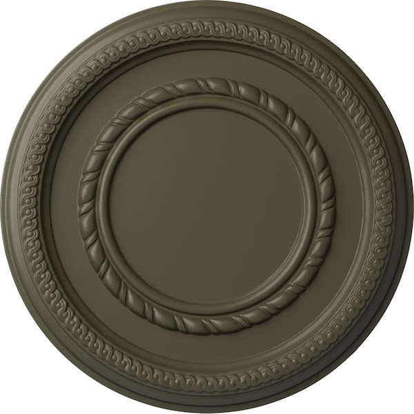 Ekena Millwork Federal Roped Small Ceiling Medallion (Fits Canopies up to 6"), 12 5/8"OD x 1 1/8"P, Witch Hazel CM12FEWHF - main